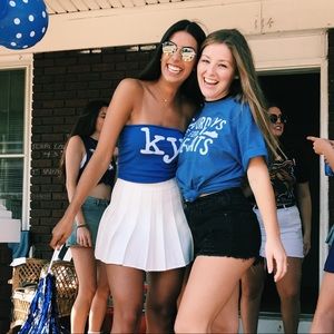 white game day cheer skirt